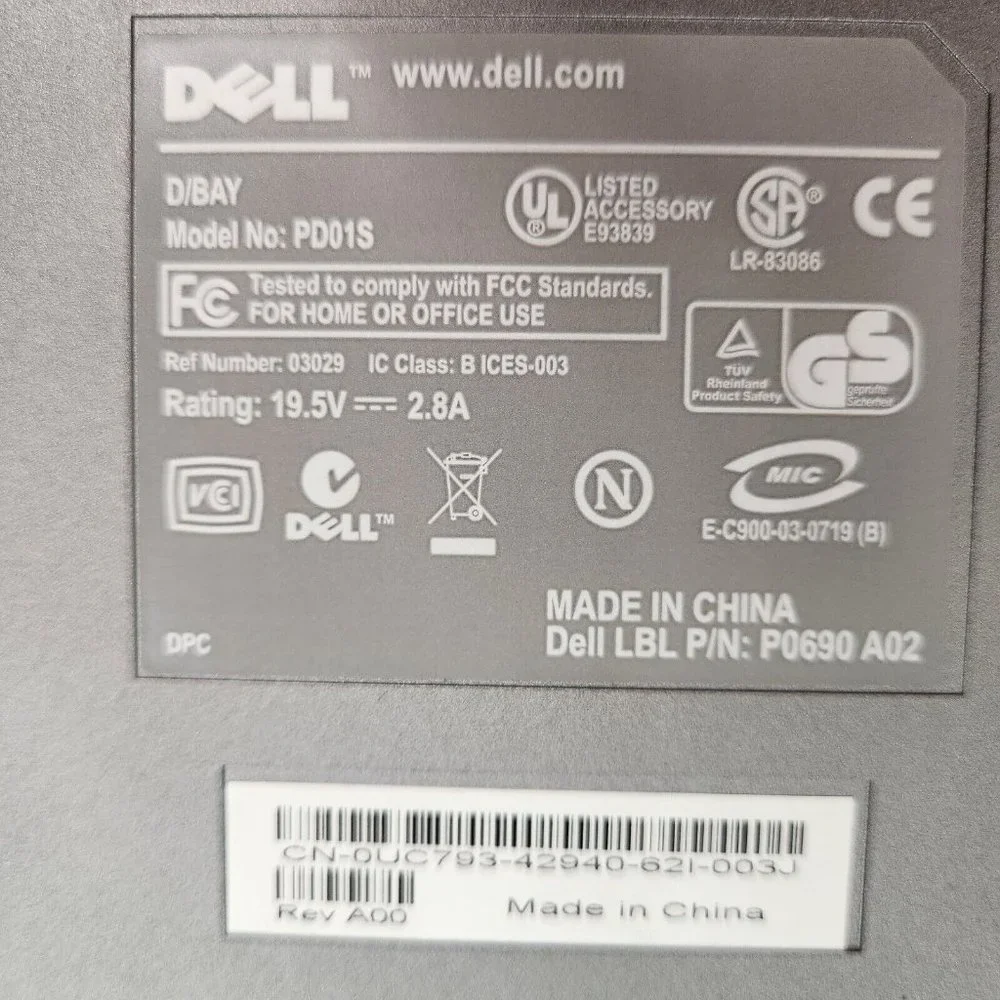 Dell Disc Player Model PD01S Untested